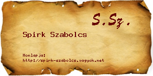 Spirk Szabolcs névjegykártya